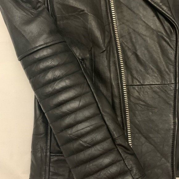 DEADWOOD Recycled women leather jacket, designer - Picture 4 of 13